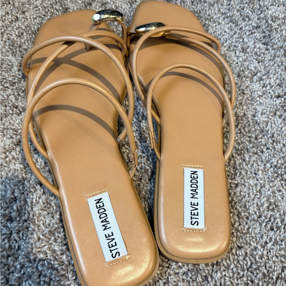 Steve Madden Beige Strappy Sandals